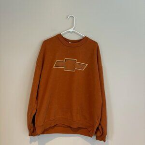 General Motors Chevrolet Men's Rust Graphic Crewneck Sweater